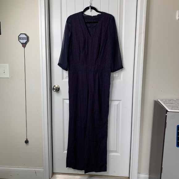 Scotch & Soda Jumpsuit Short sleeves‎ Career polka dot navy size 4 US minimalist - Picture 1 of 12